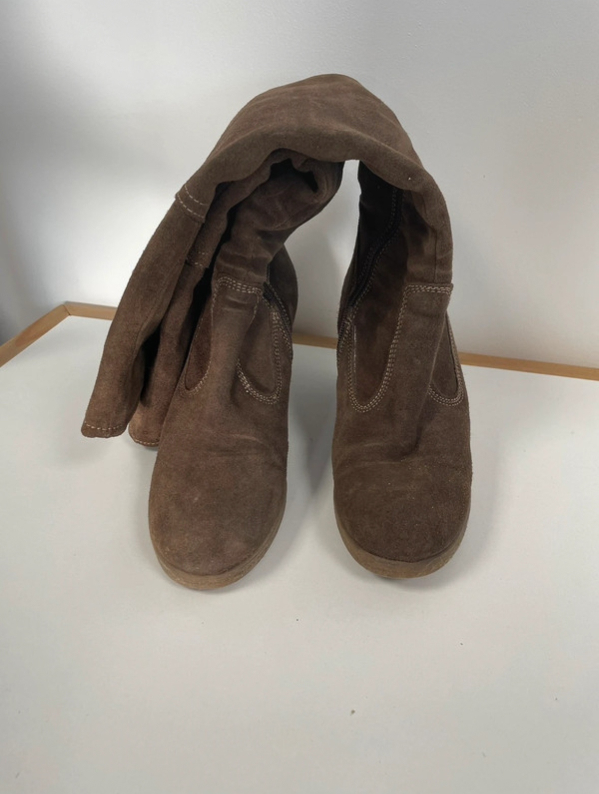 Bottes marrons en daim, Laureana, 39