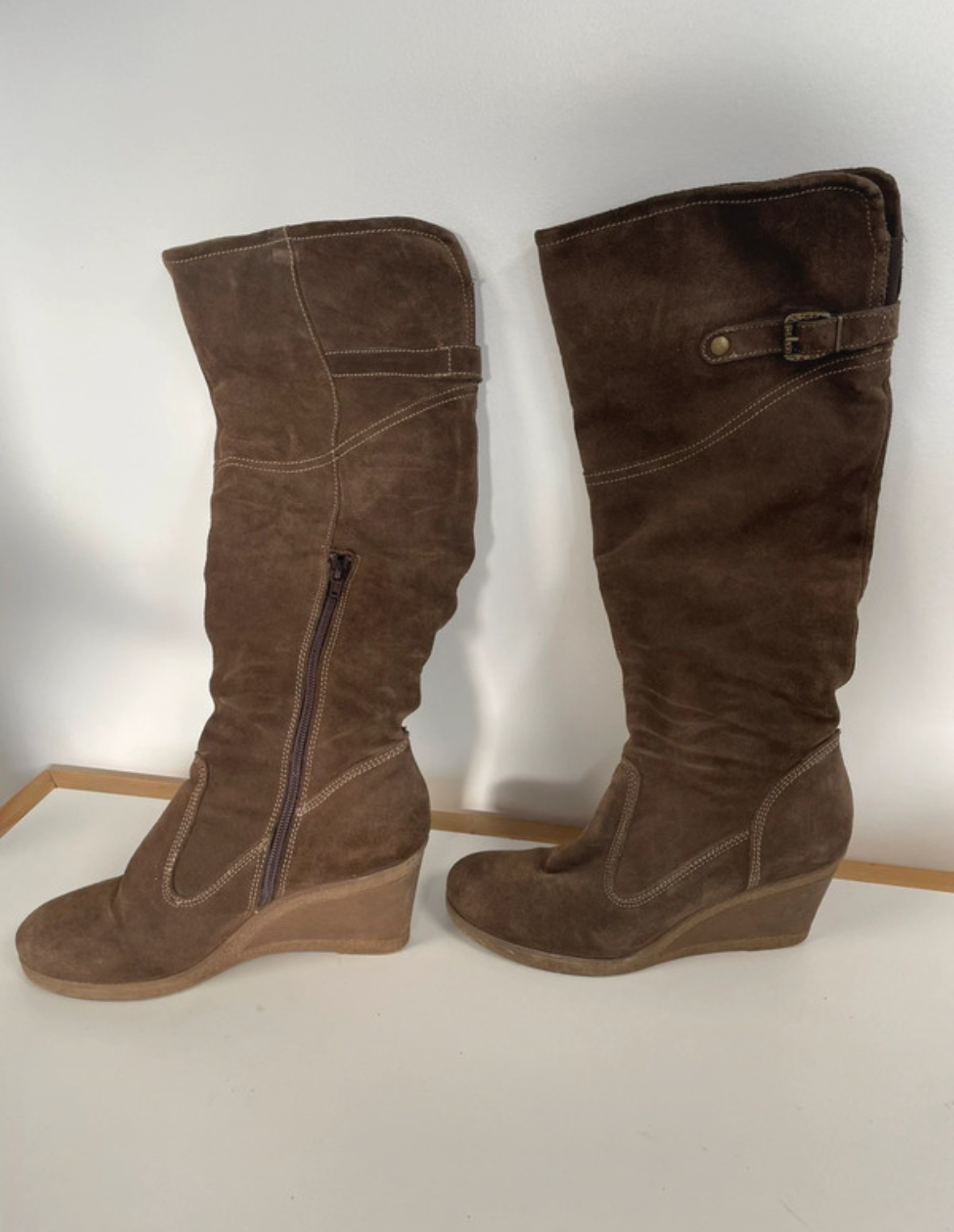 CADD100 bottes marrons en daim, laureana, 39 DOS