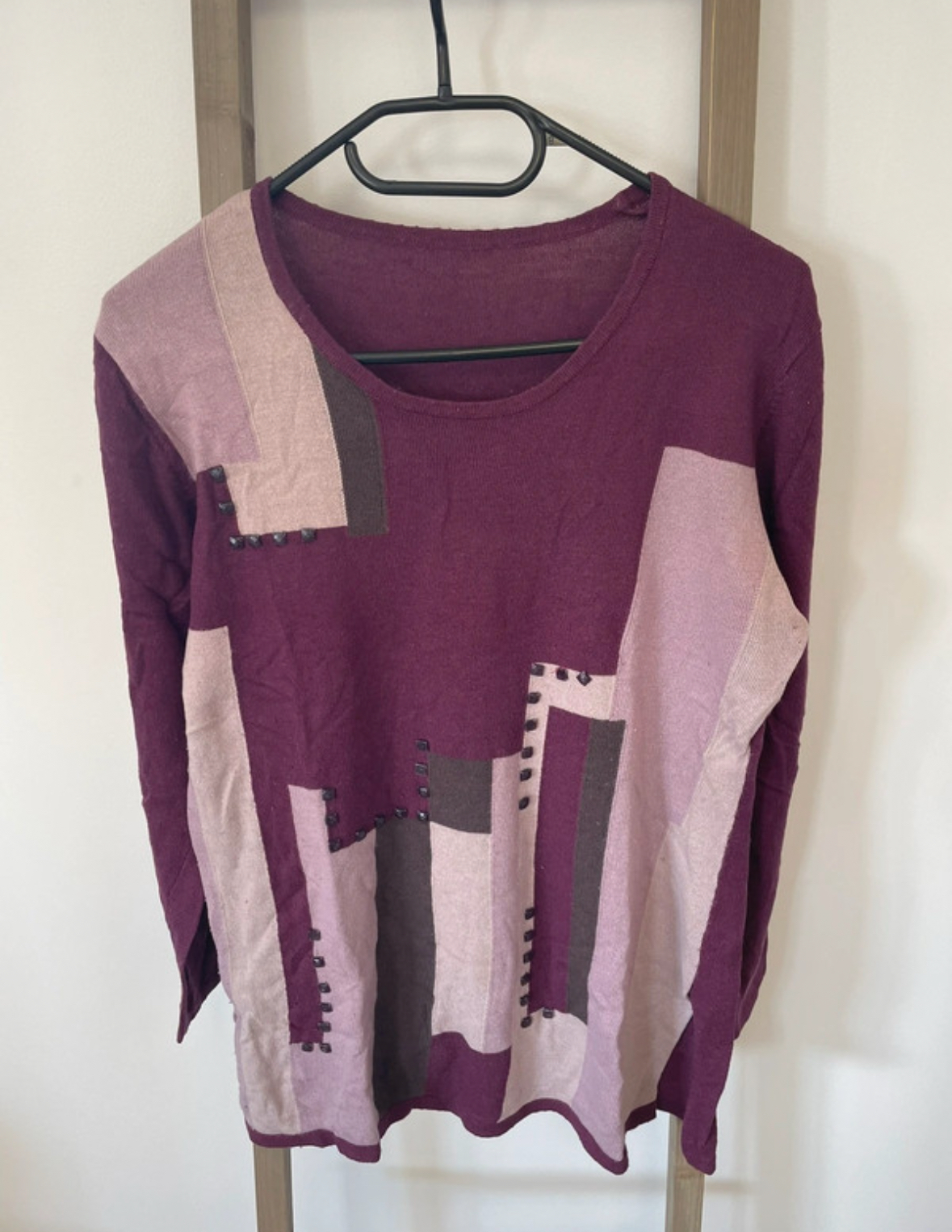 Pull leger col rond, nuances de violet, XL