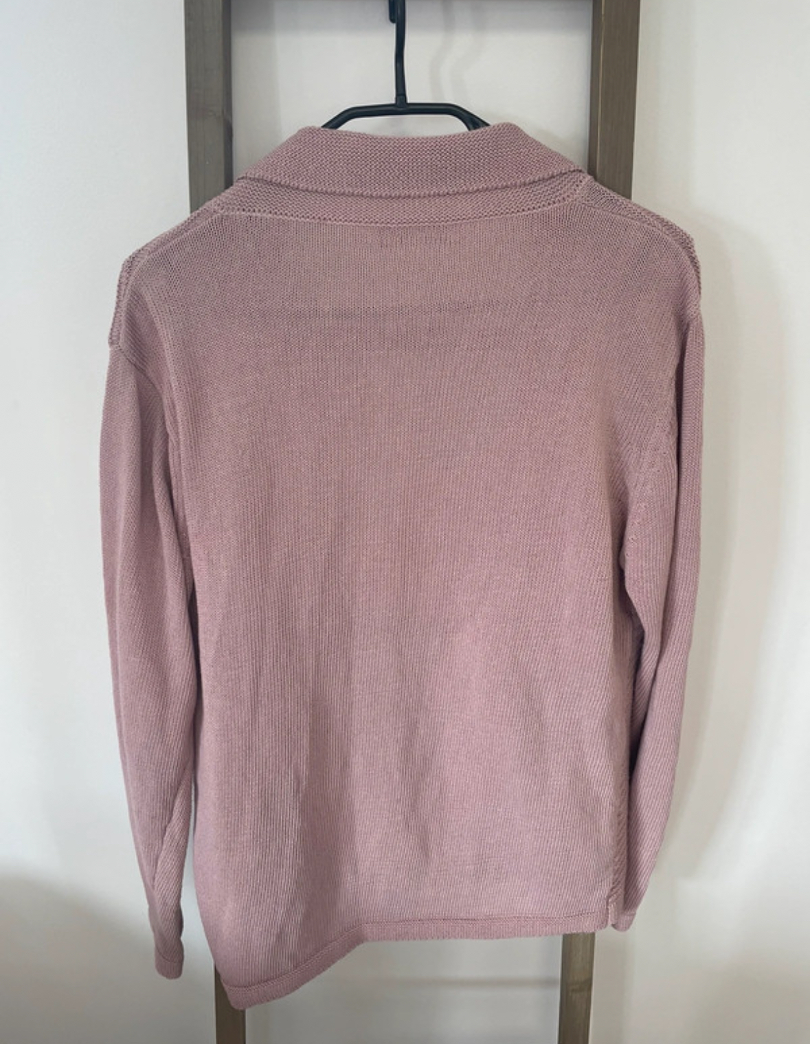JTAN14 cardigan vieux rose, elaine fashion DOS