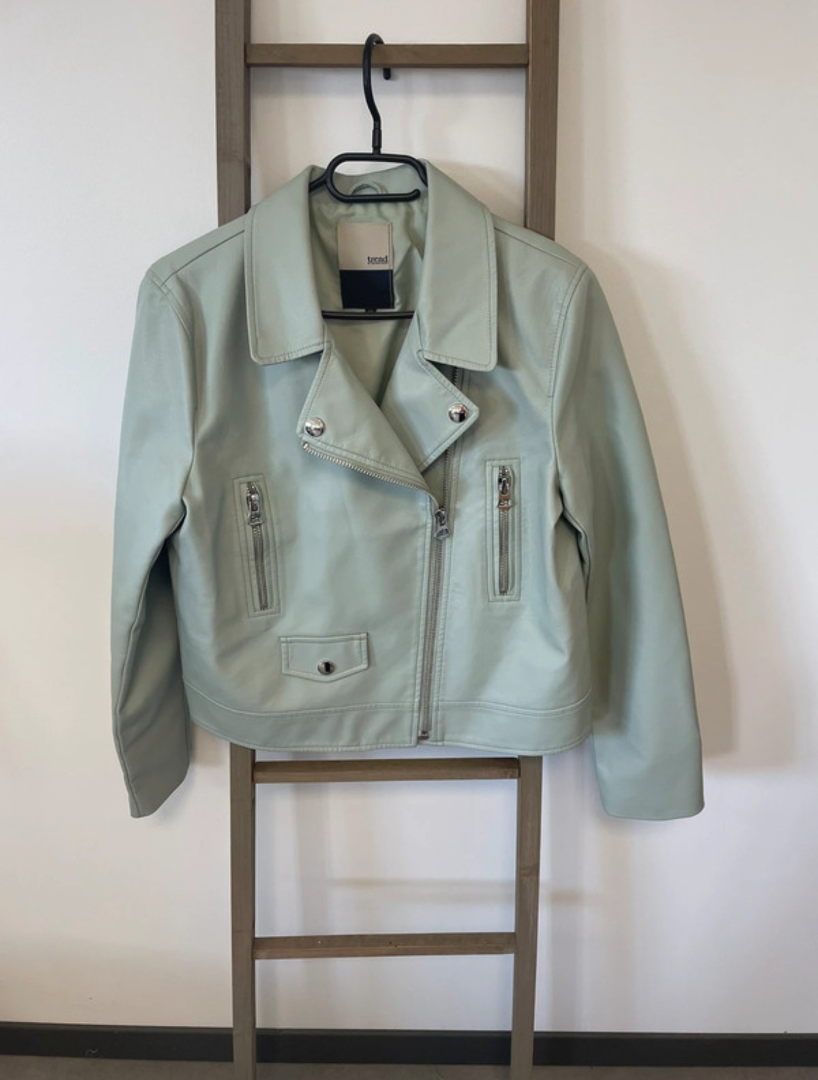 Veste simili cuir vert d\'eau, Trend Captain Tortue, 40