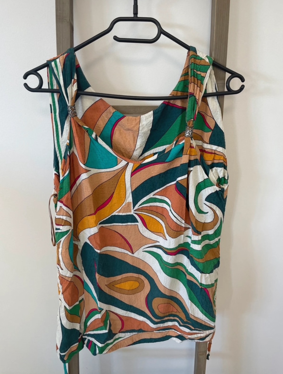 Débardeur coloré vert et marron, Trend Captain Tortue, 40
