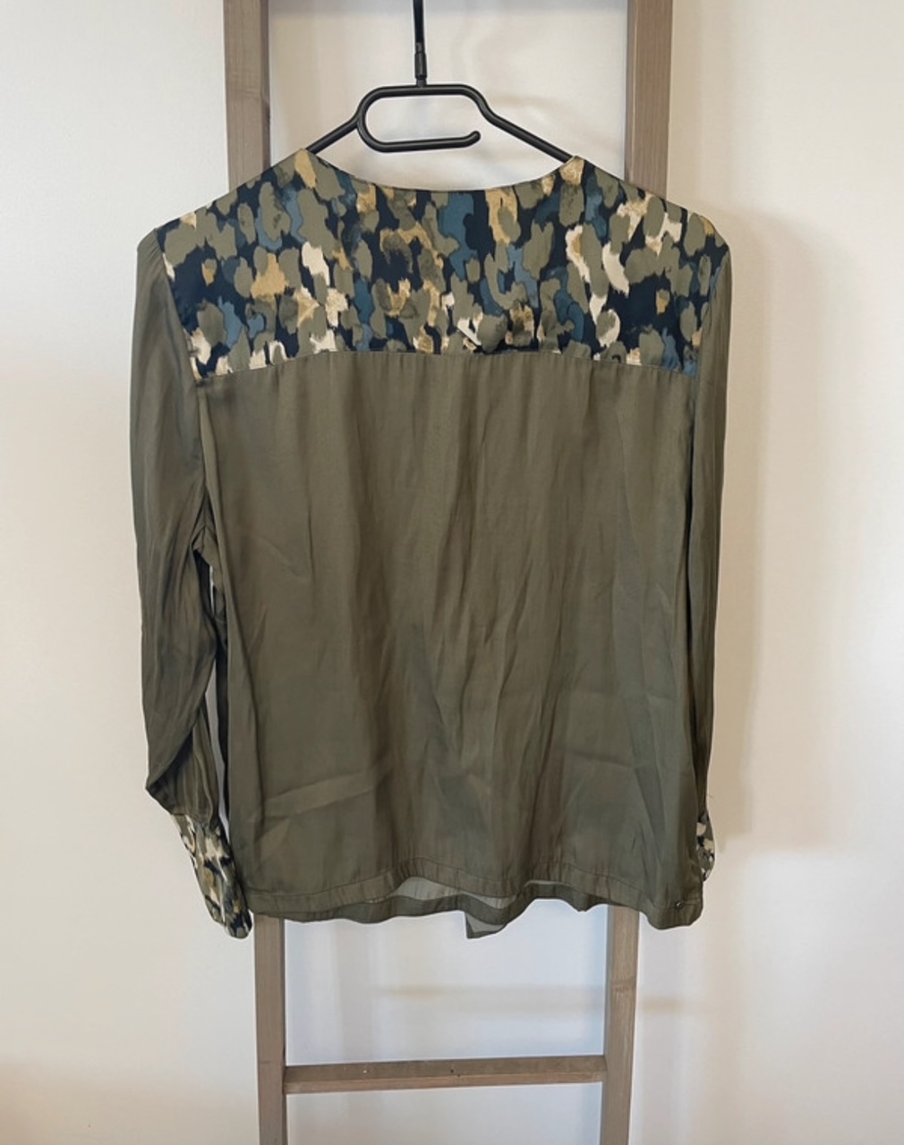 MPER28 Blouse kaki et militaire manches longues, trend captain tortue, 42, DOS