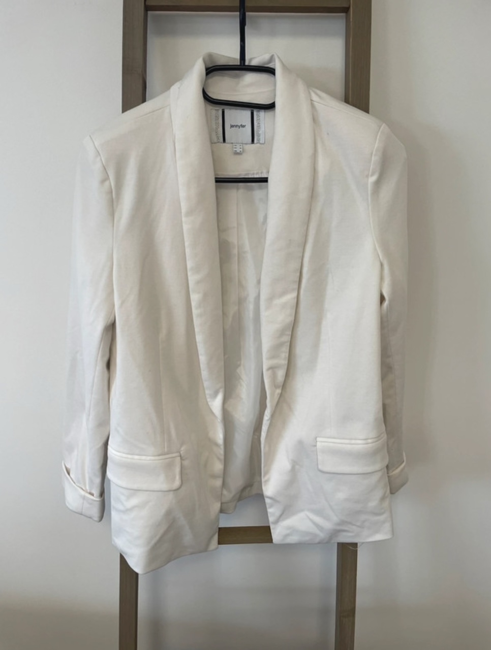 Blazer blanc col chale, Jennyfer, S