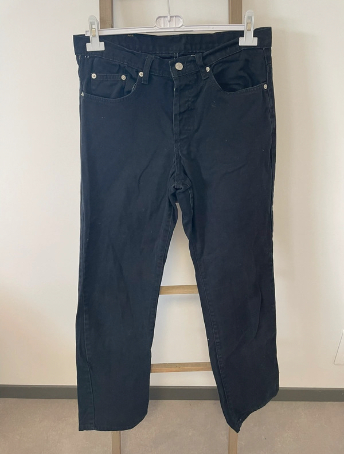 Jean noir coupe droite, Full blue, 42