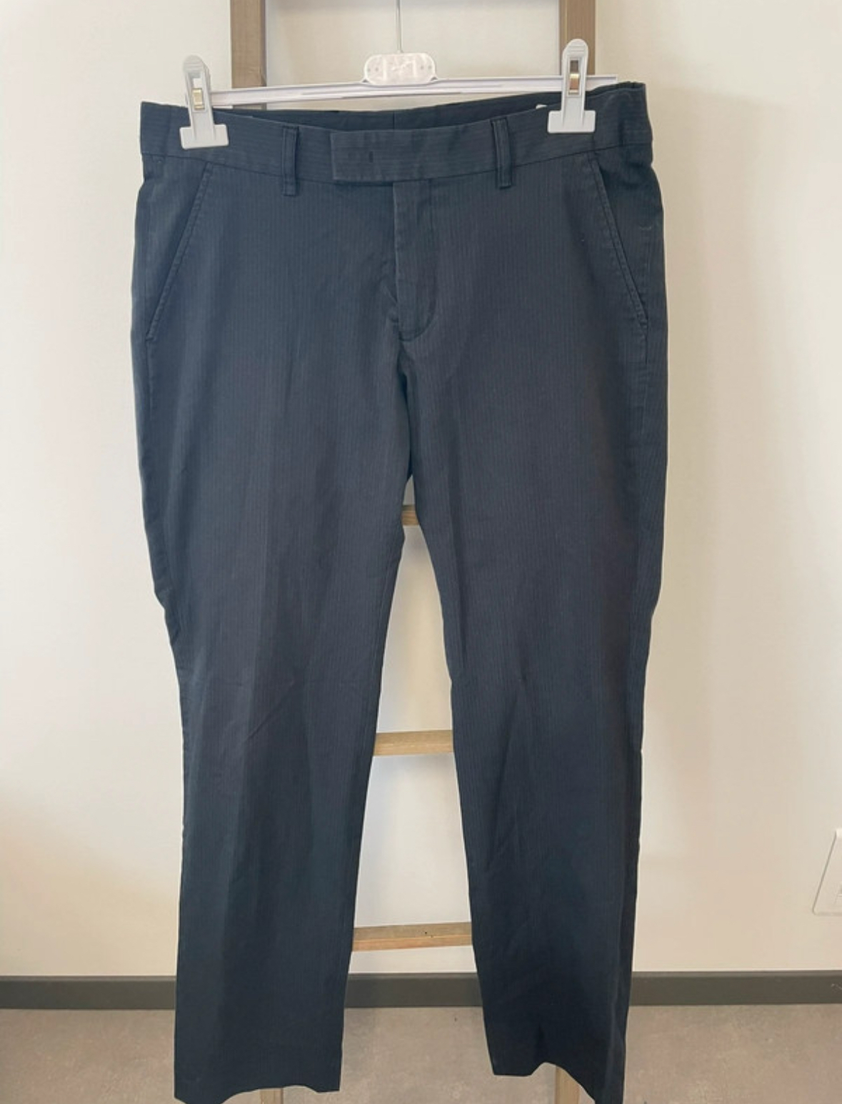 Pantalon noir fines rayures Fitted, Jules, 4é