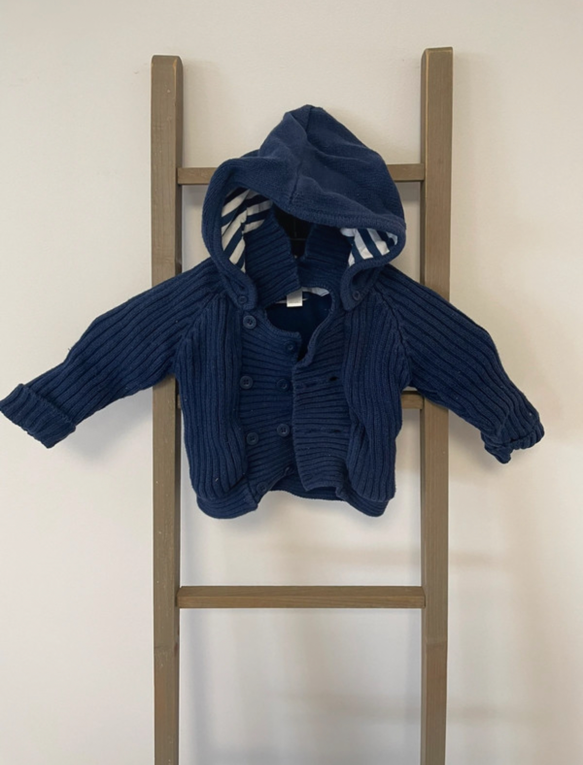 Gilet bleu marine avec capuche, Obaibi, 6 mois