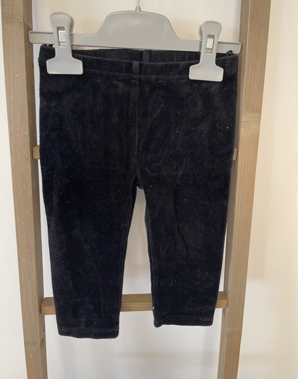 Pantalon de pyjama noir en velours, 18 mois