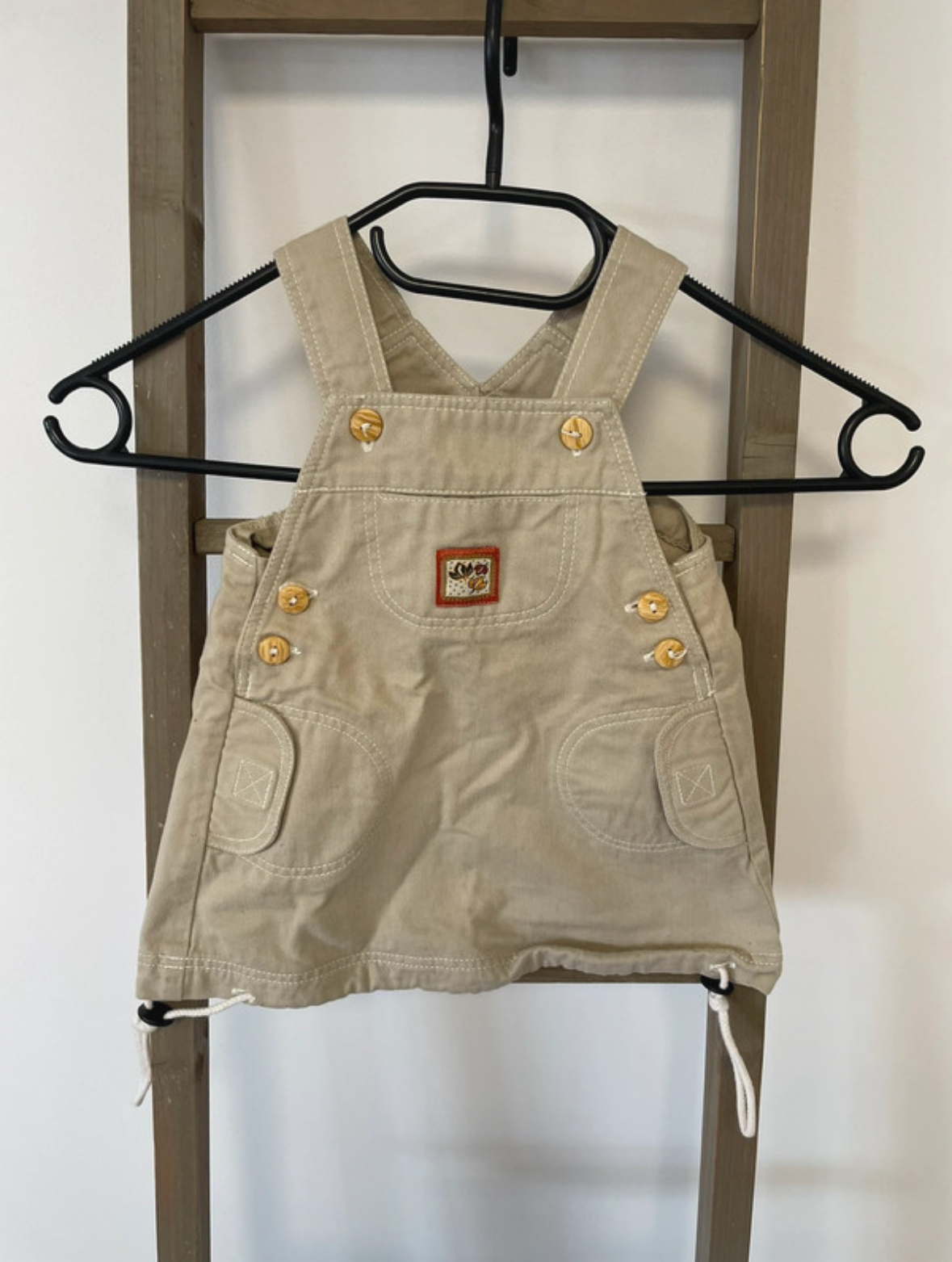 Robe chasuble beige, Kimbaloo, 6 mois