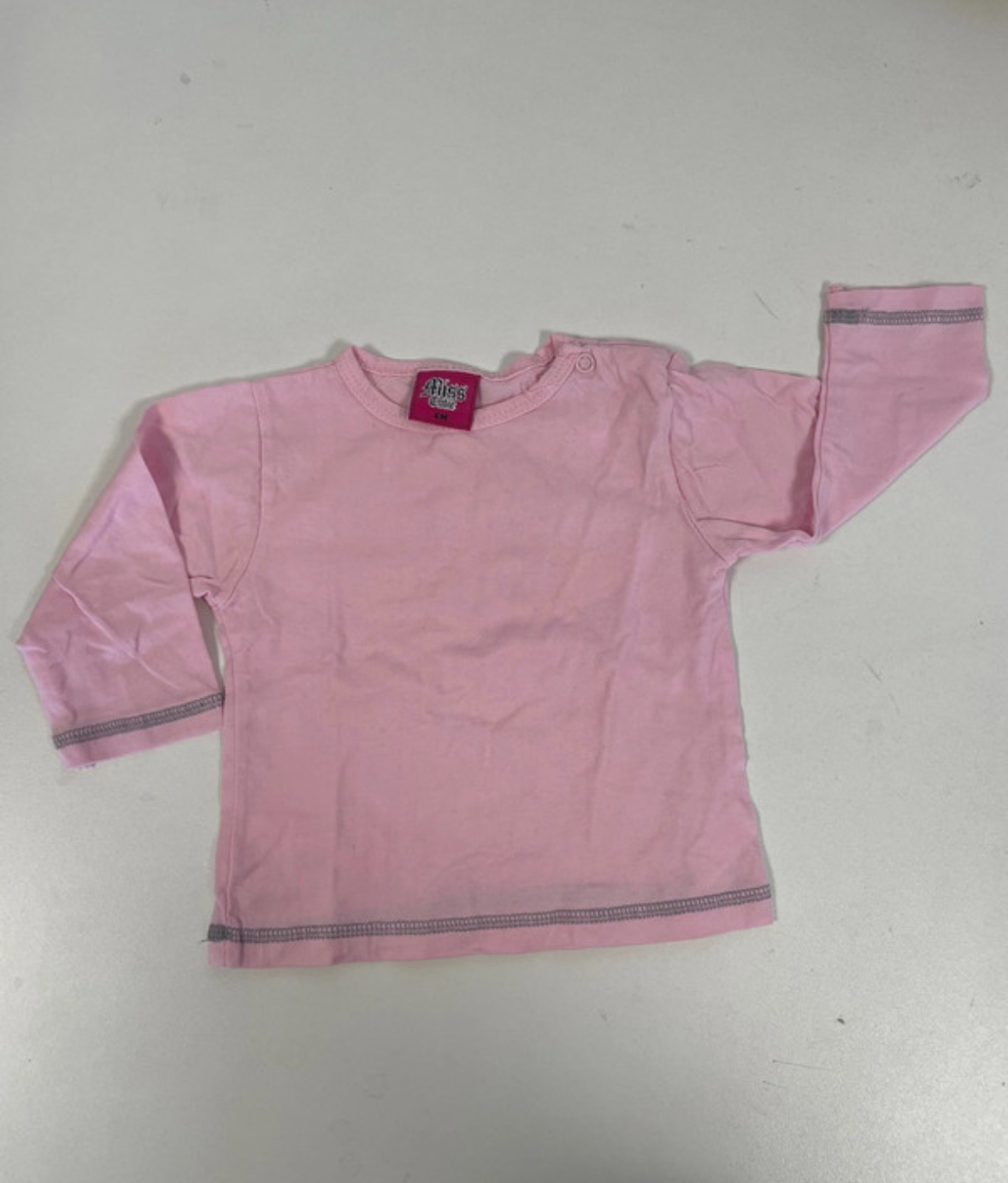 Top rose manches longues, Miss cutie, 6 mois