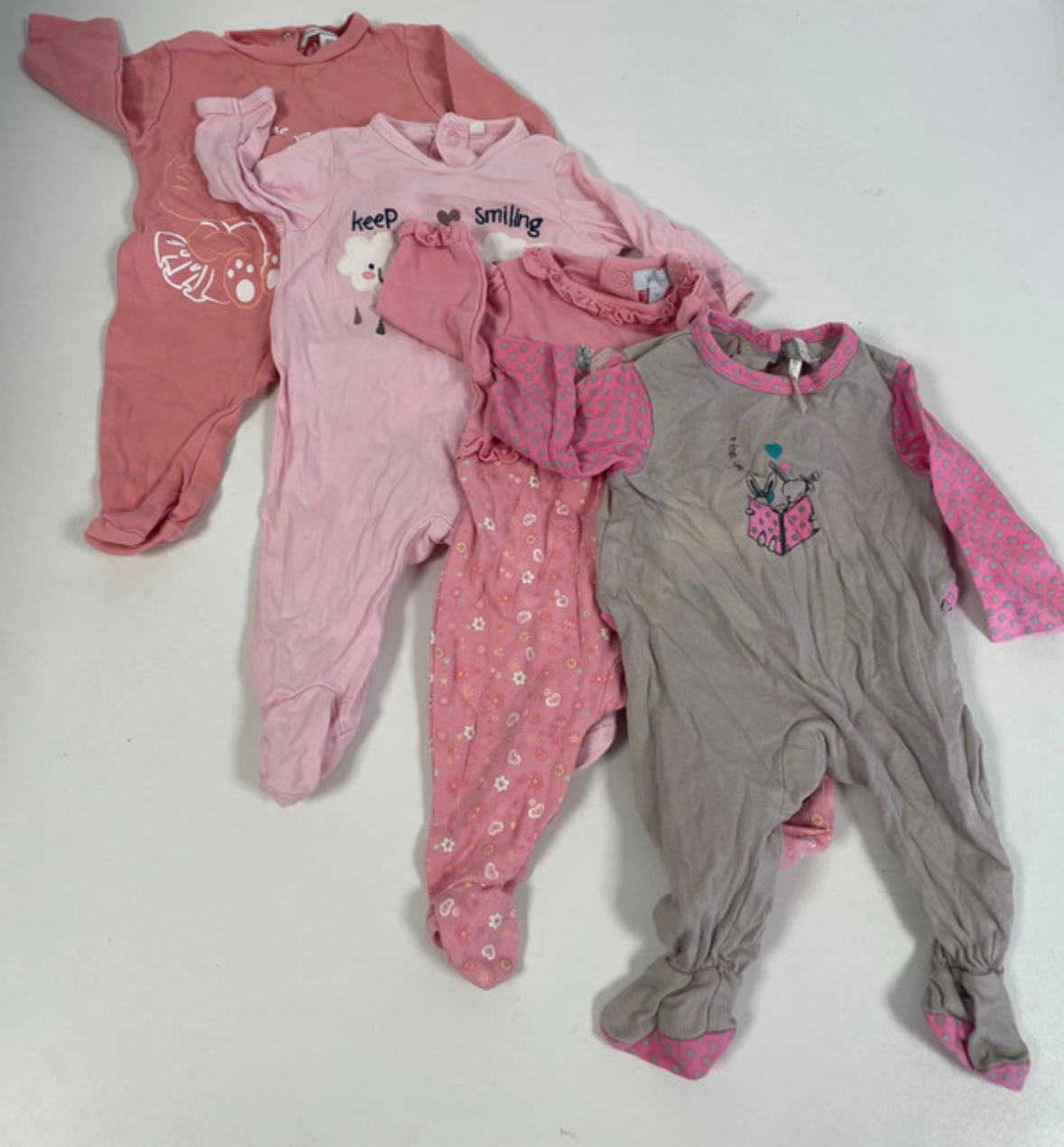 Lot de 4 pyjamas fille, Orchestra, 1 mois