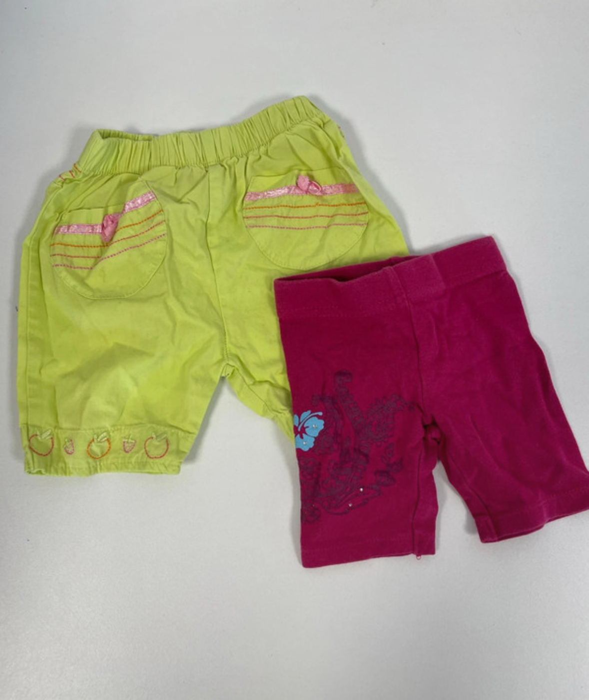 NJAN100 lot de 2 pantalons fushia et vert, Orchestra, 1 mos
