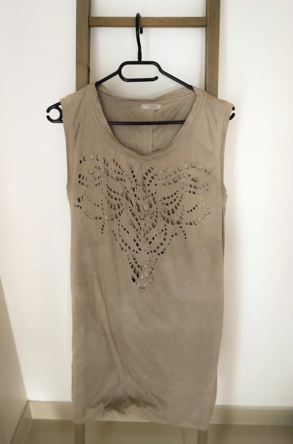 Tunique Tex en suédine beige, 46