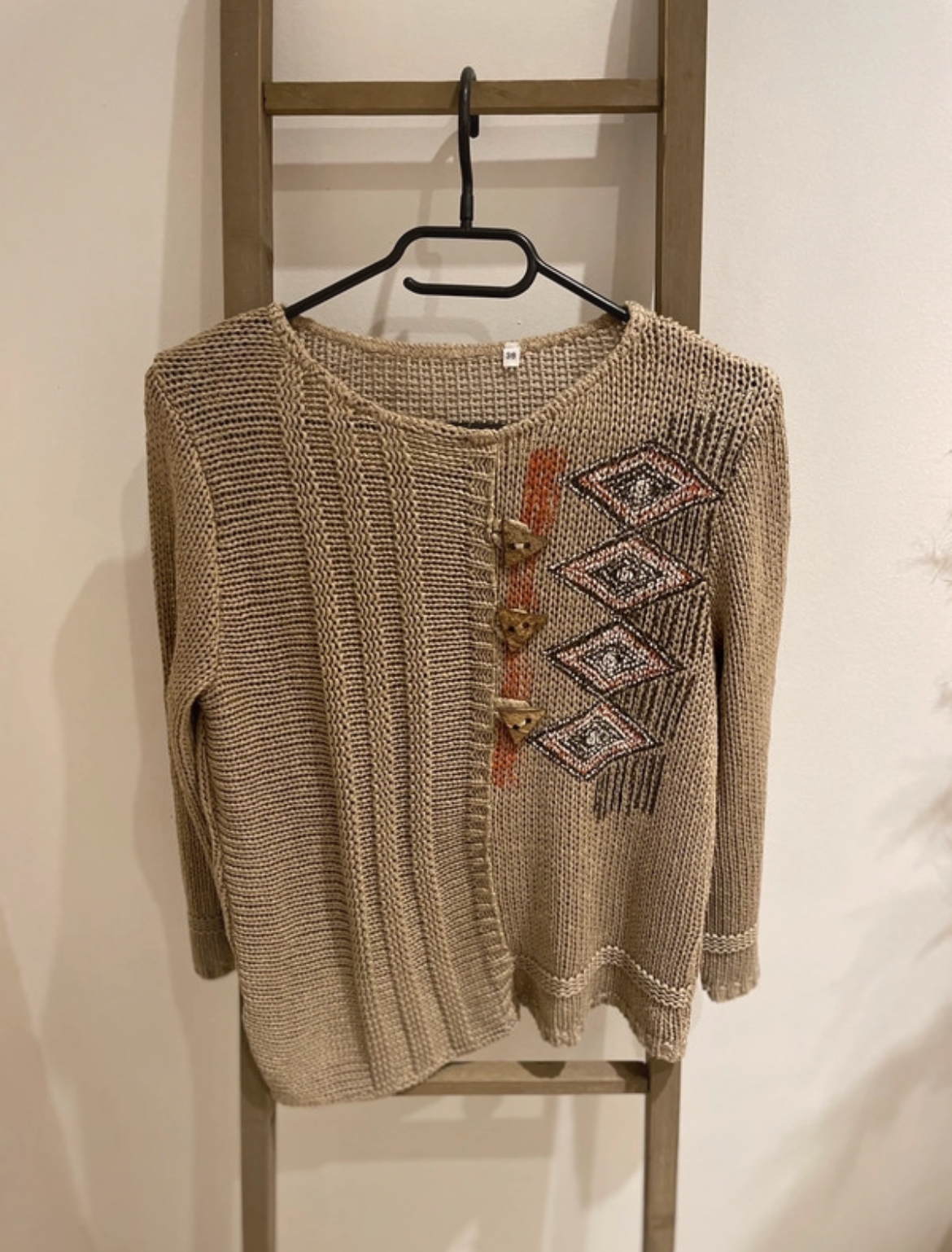 Pull beige, taille 38