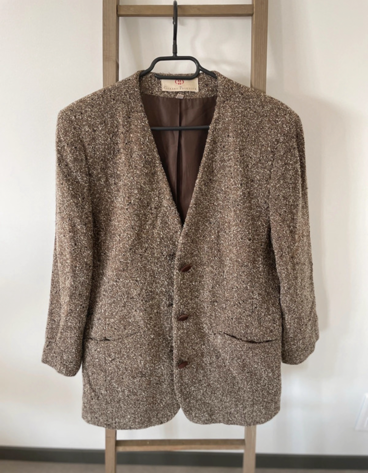 Blazer marron chiné, Gerard Pasquier, 44