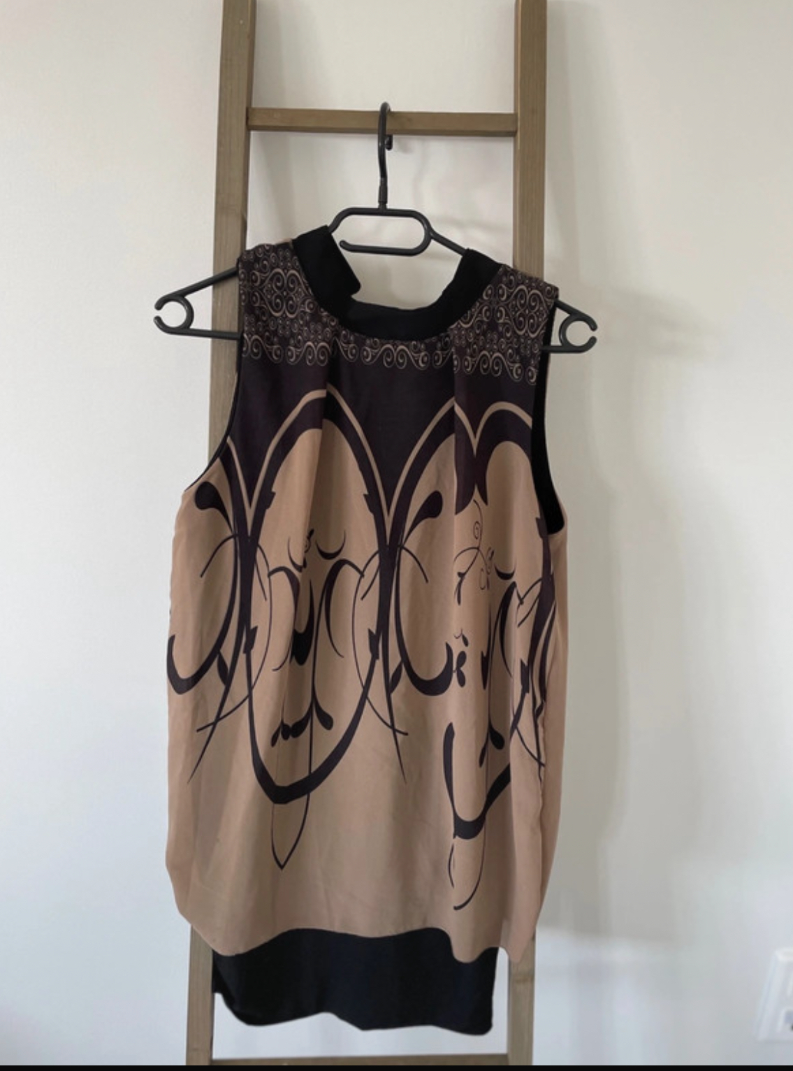 Tunique marron et noir, 38