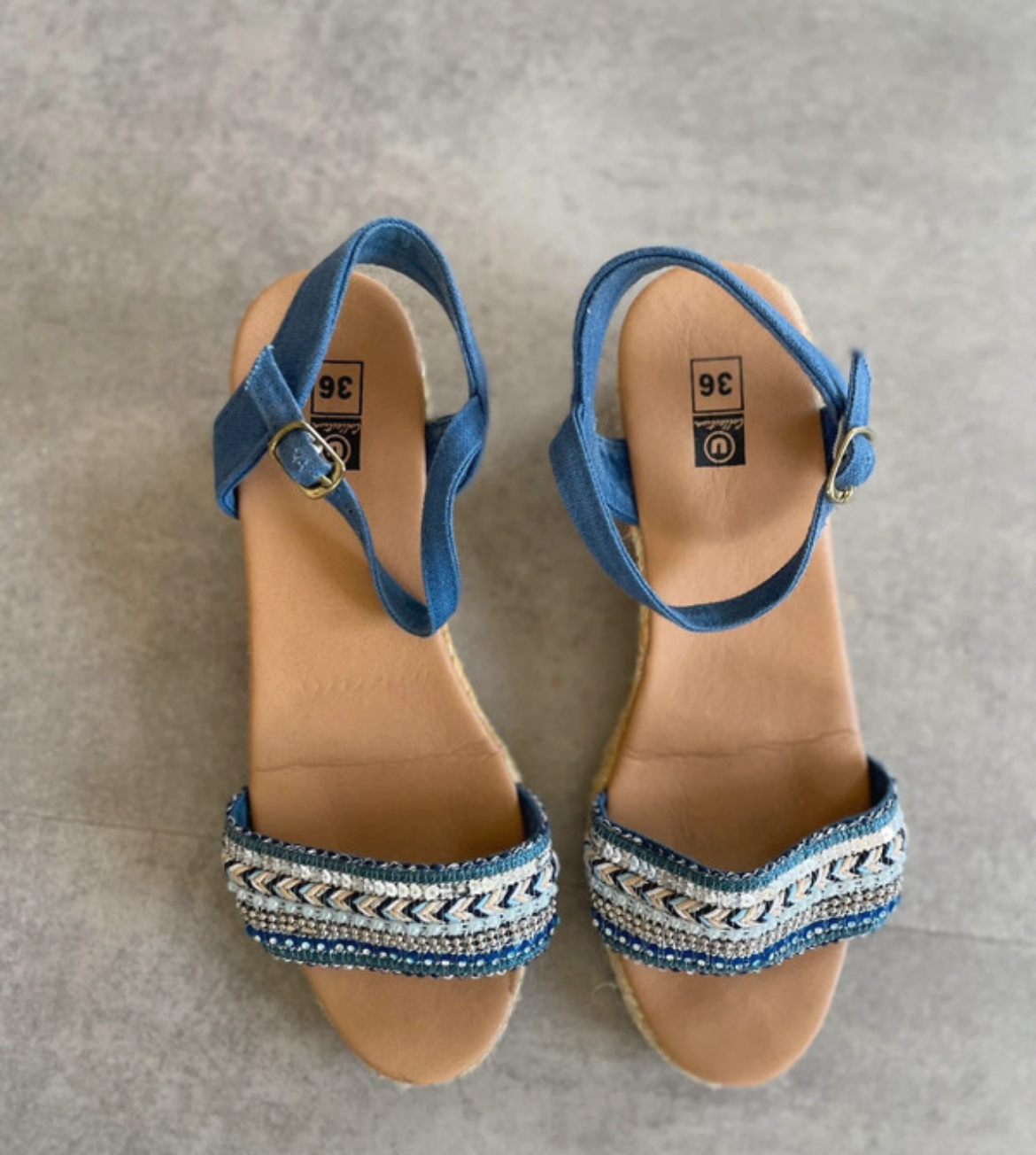Sandales bleues U collection, 36