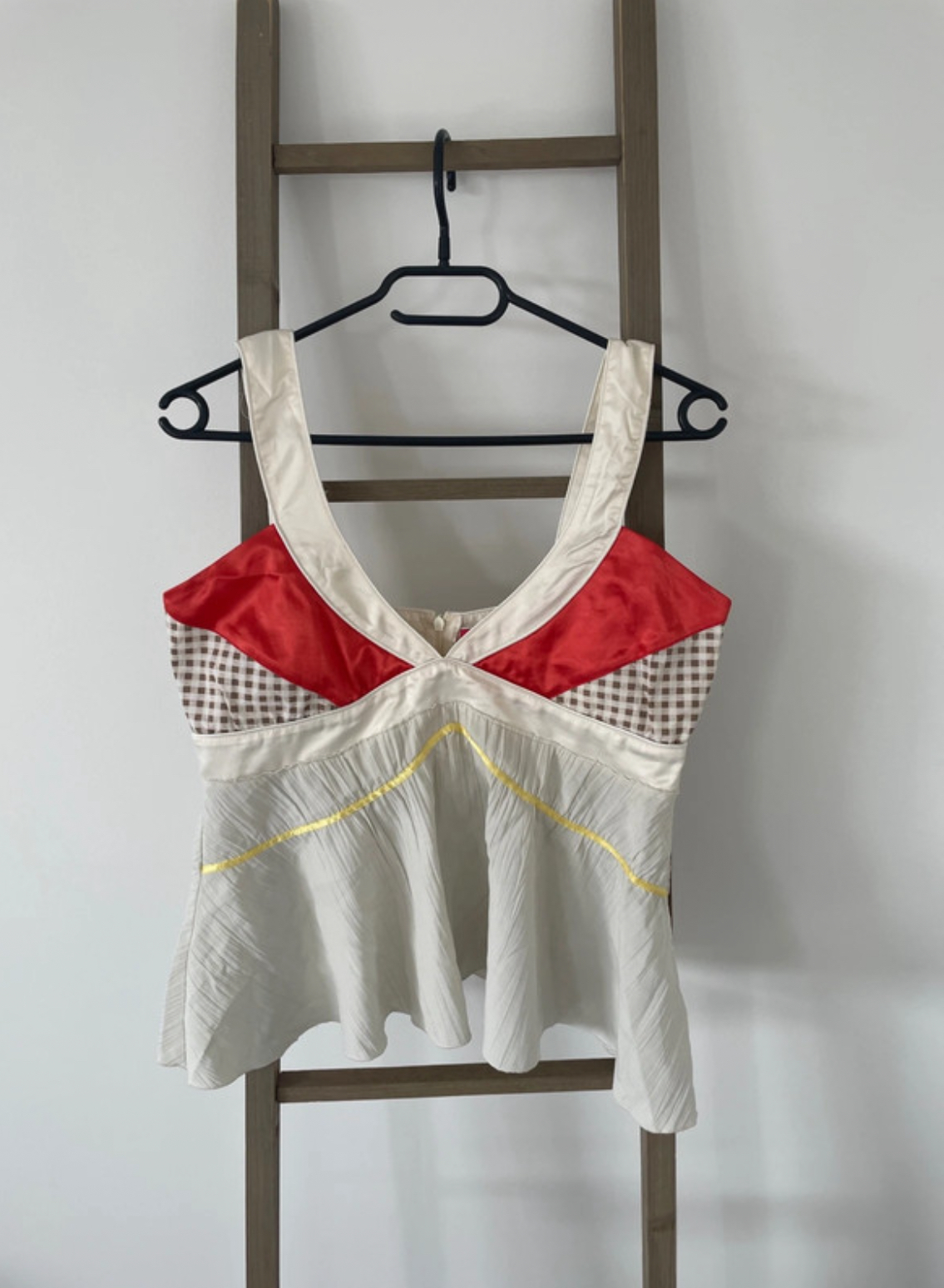 Débardeur beige et rouge, Anyes Galicci, 40