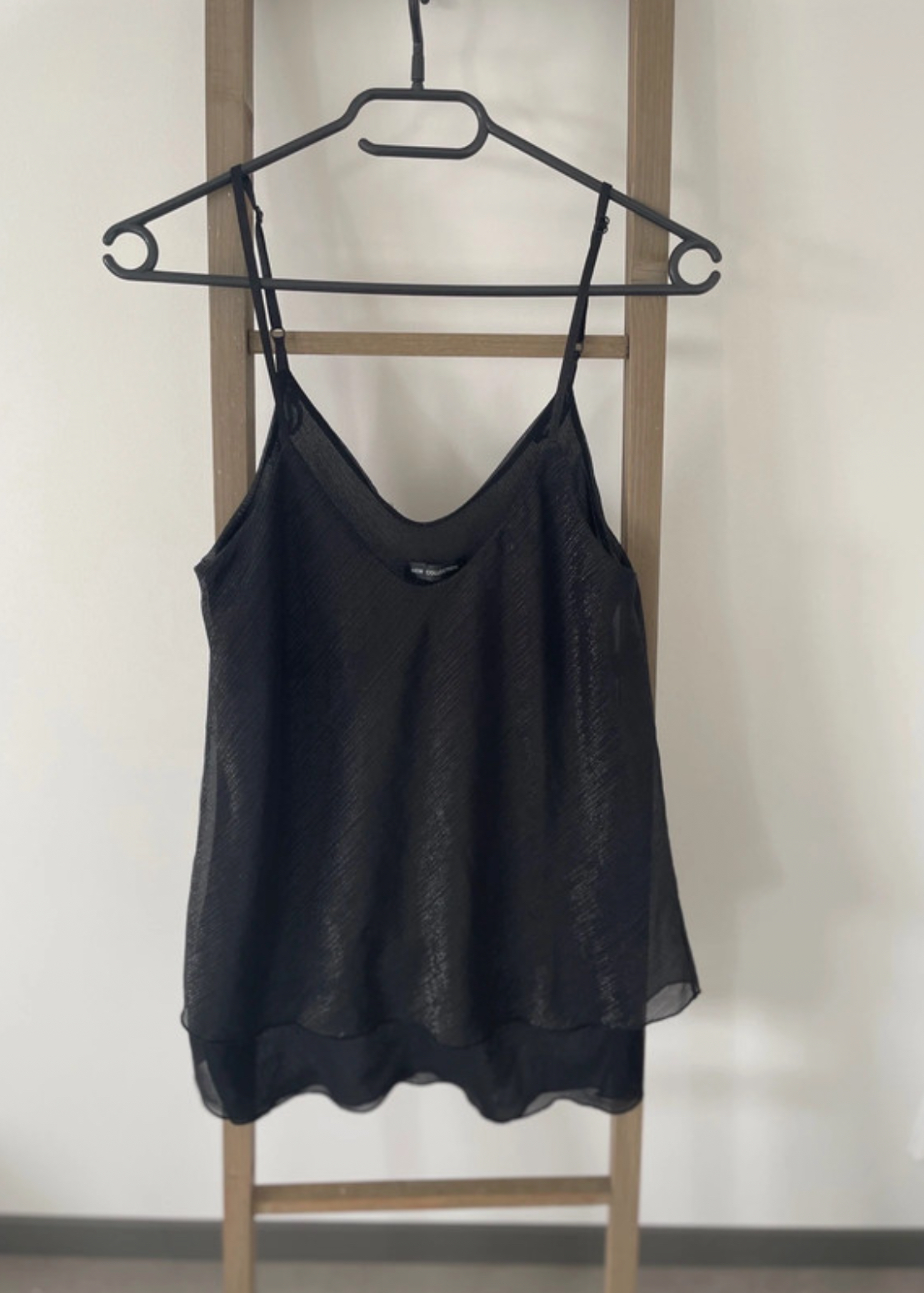 Débardeur noir en mousseline, New Collection, 40