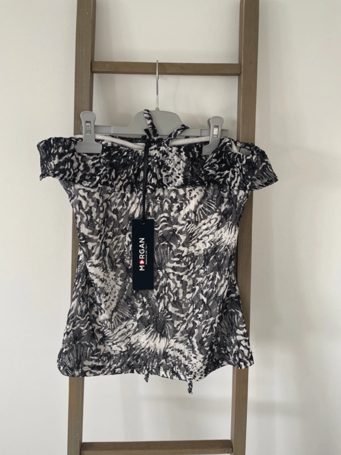 Bustier noir et blanc, Morgan, M