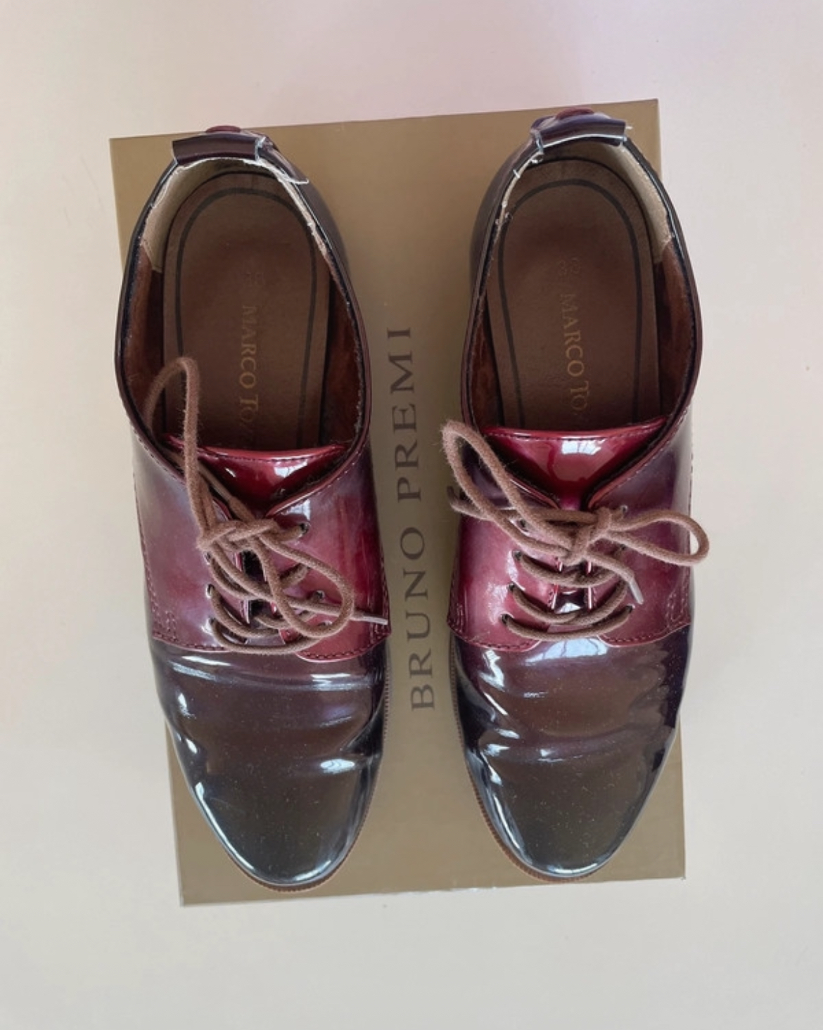 Derbies vernies bordeaux, Marco Tozzi, 38