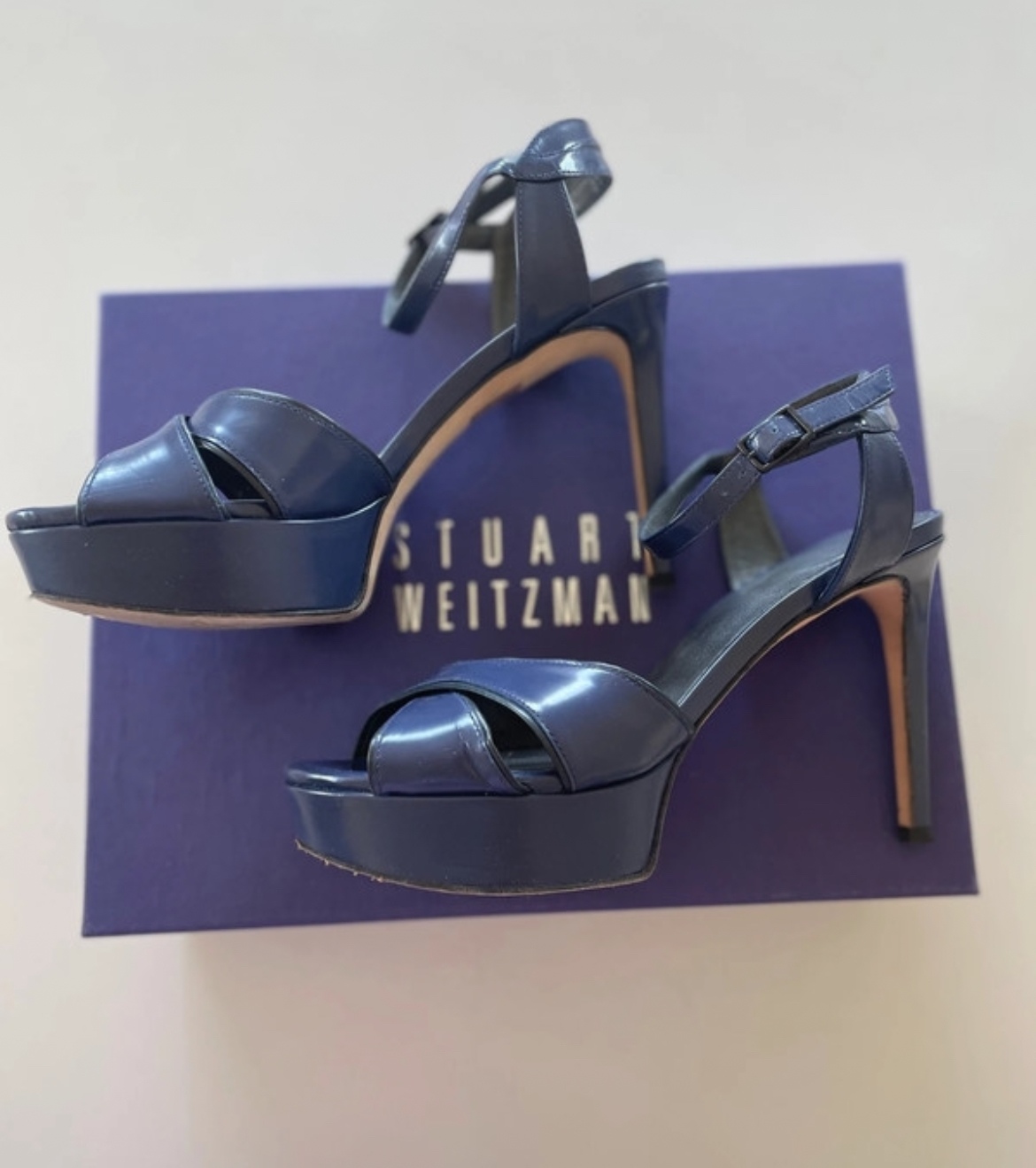 Sandales bleues, Stuart Weitzman, 37