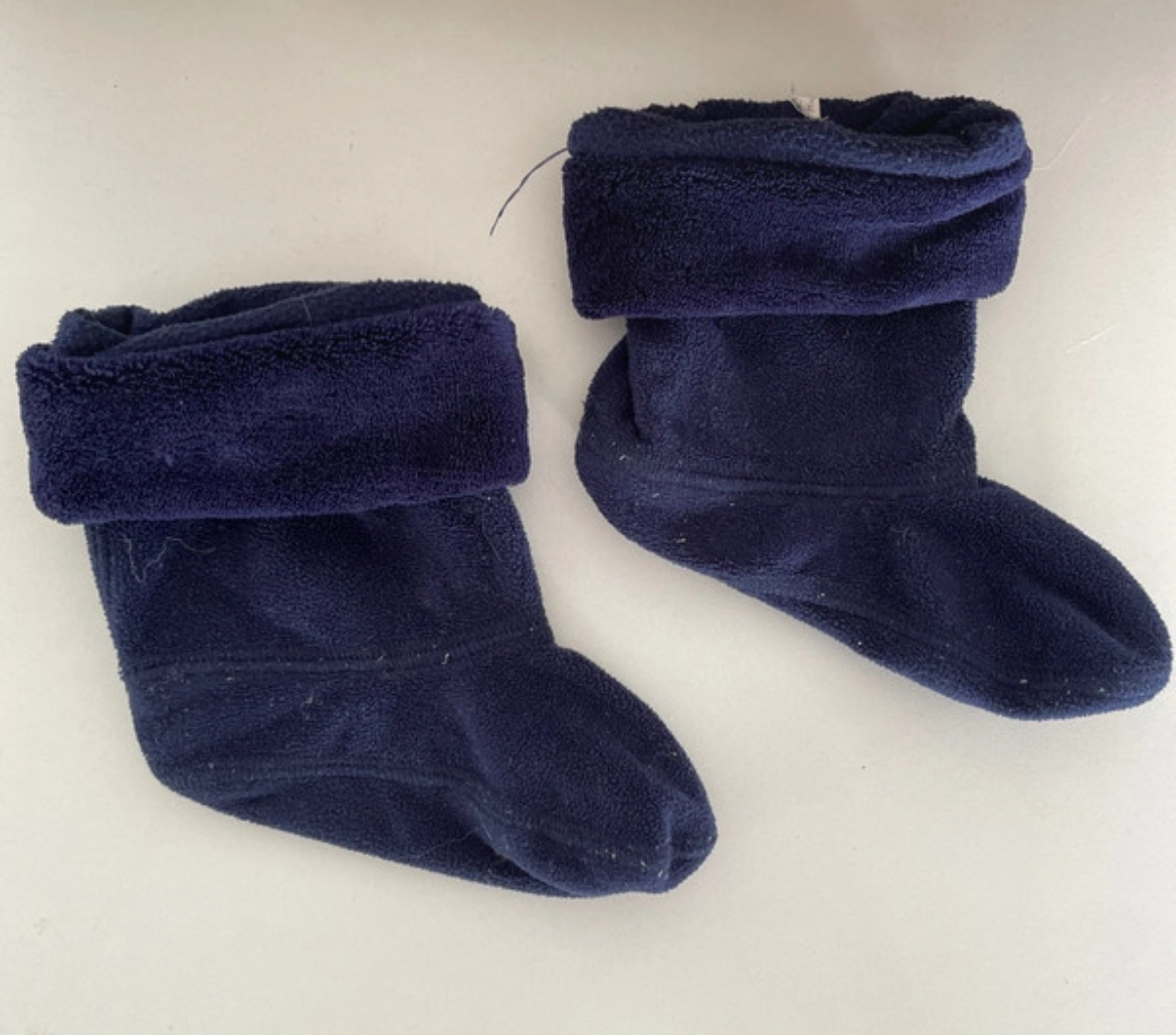 Chaussons en polaire bleu marine, enfant