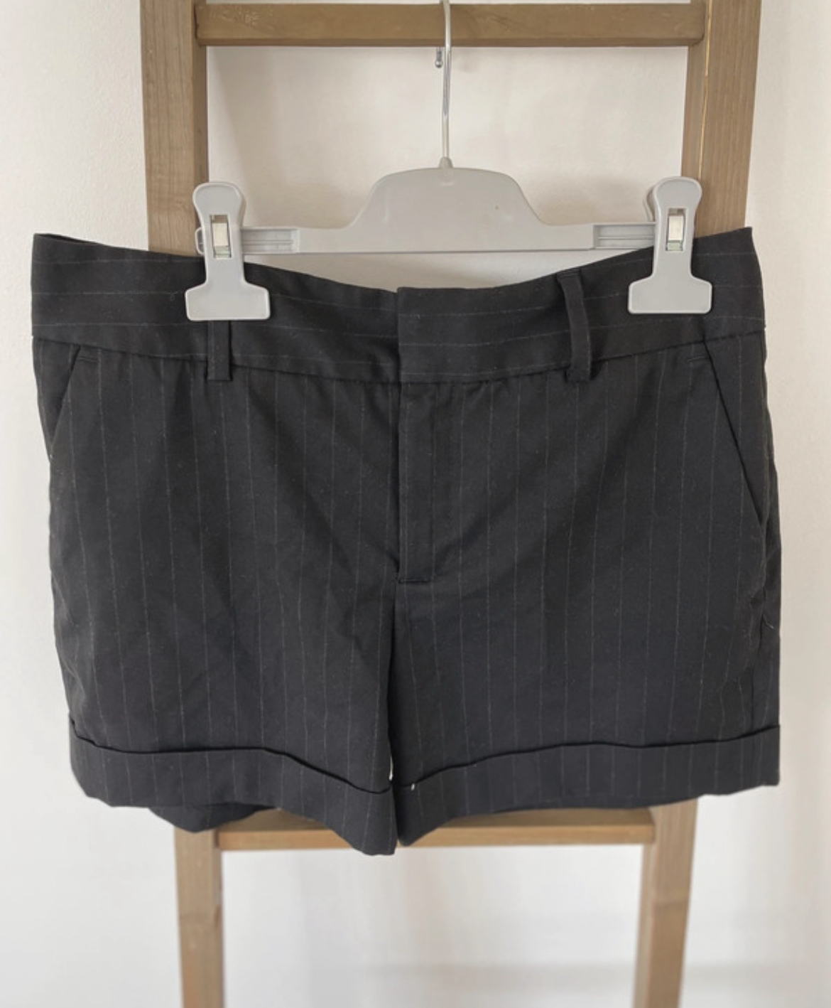 Short noir à rayures, Zara, S