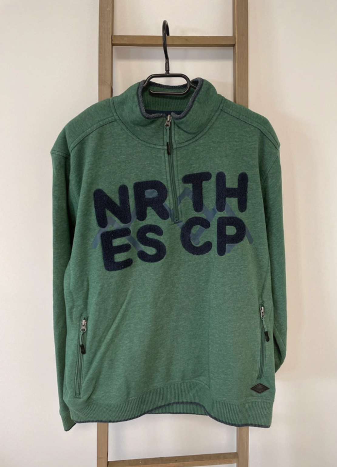 Pull vert, col montant, C&A, XL