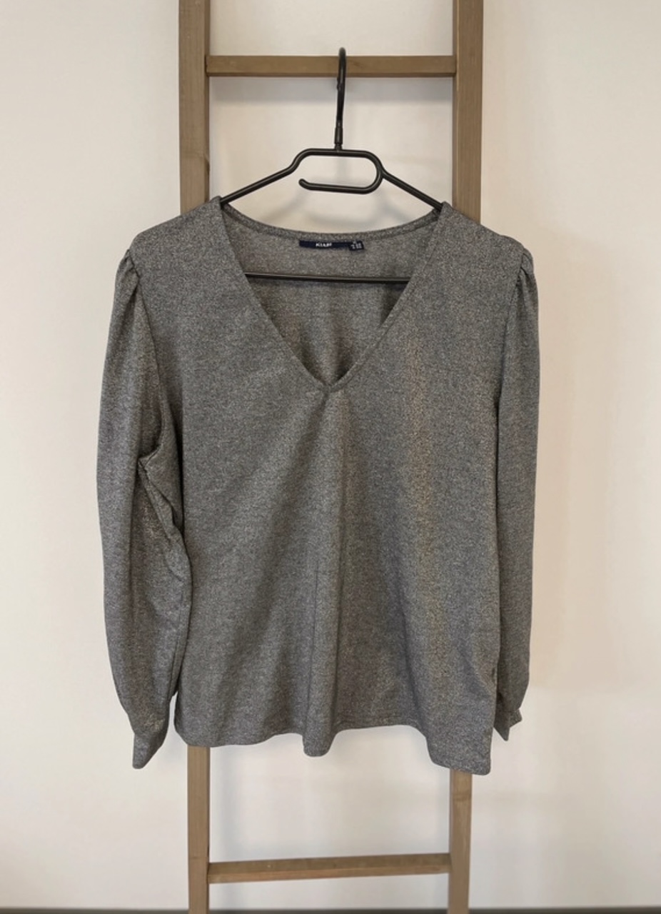Pull argenté Kiabi, XL