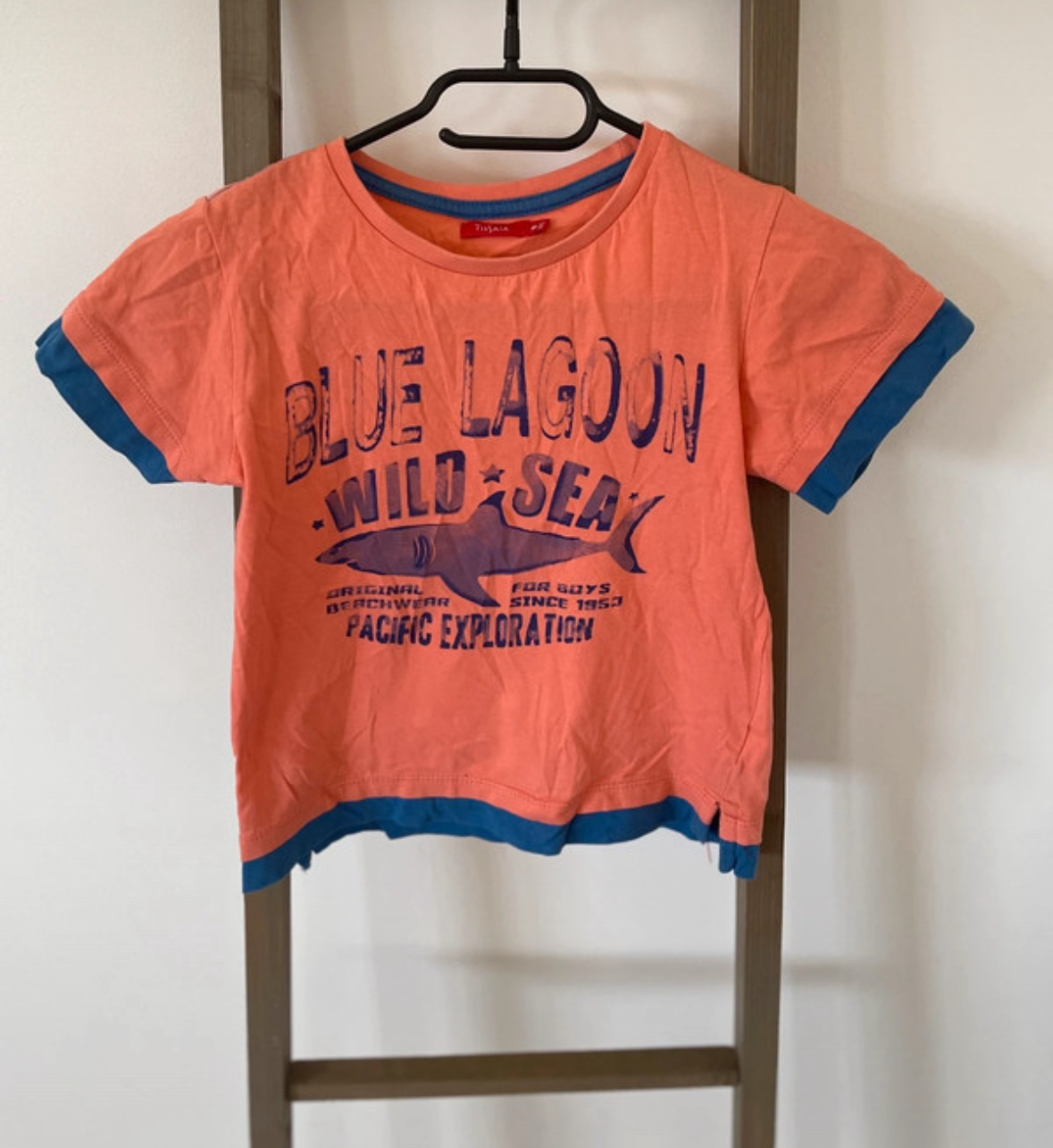 Tshirt orange et bleu, Tissaia, 8 ans