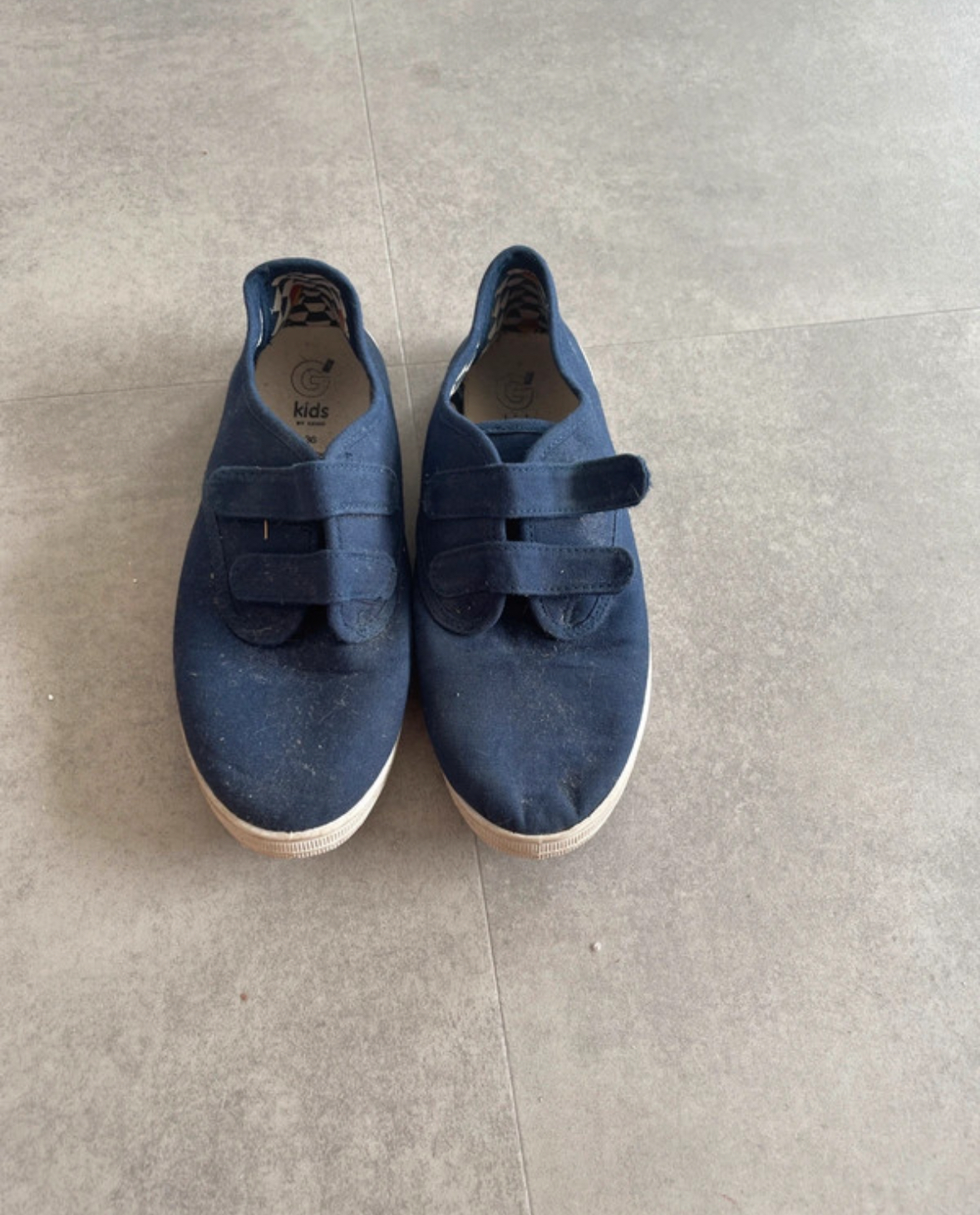 Chaussures bleues à scratch, Gémo, 36