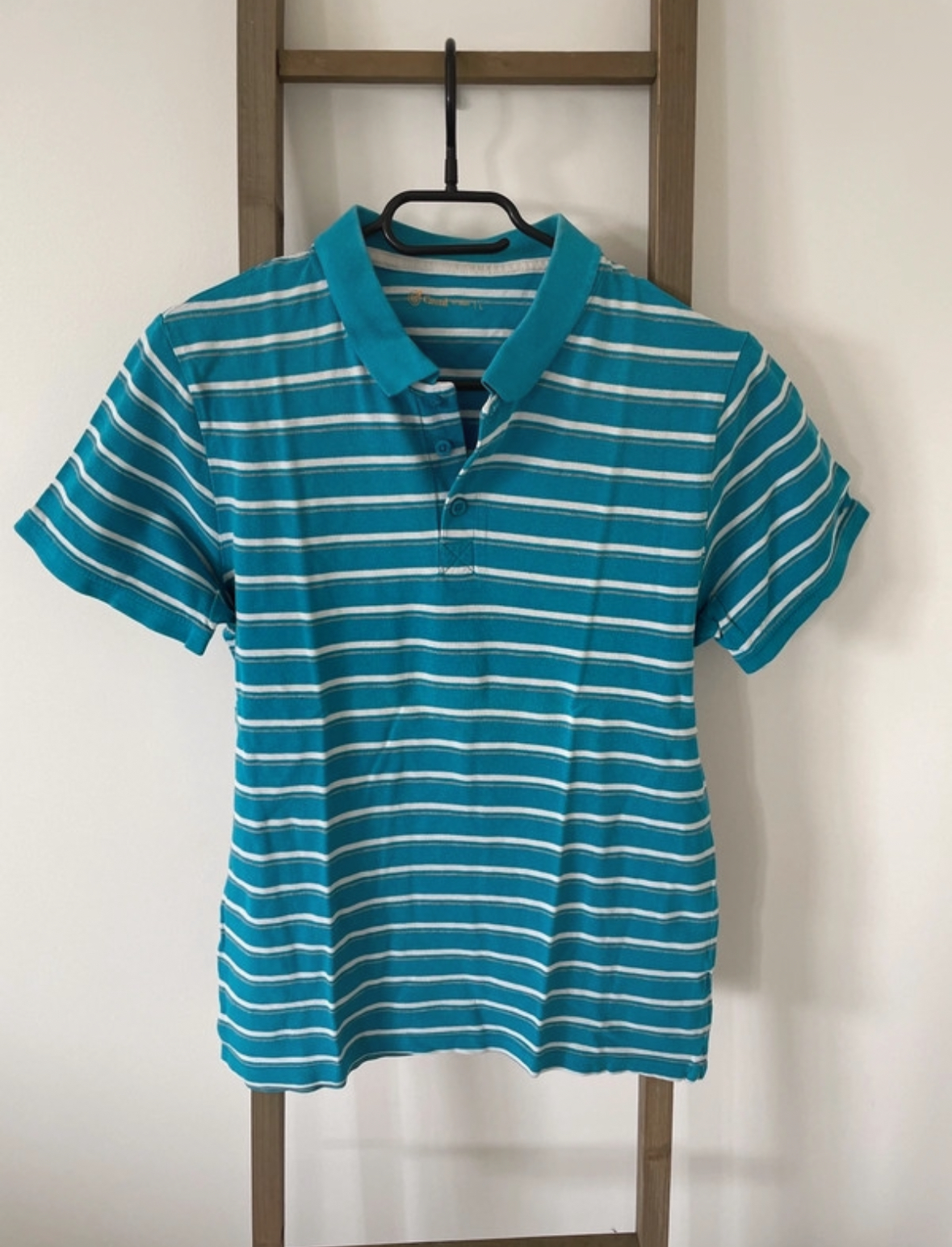 Polo rayé bleu et blanc, Gémo, L
