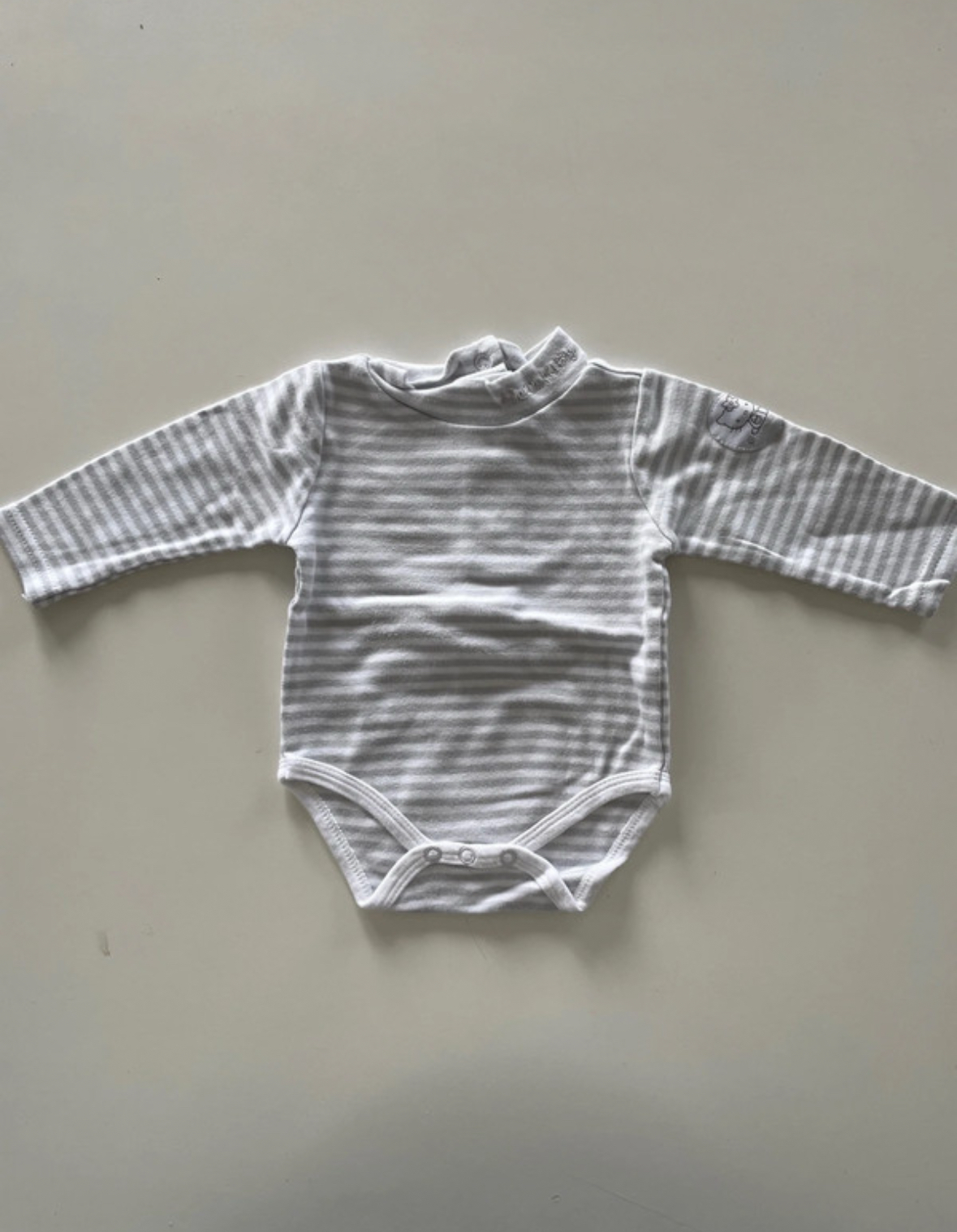 Body rayé gris et blanc, Hello Kitty, 1/3 mois