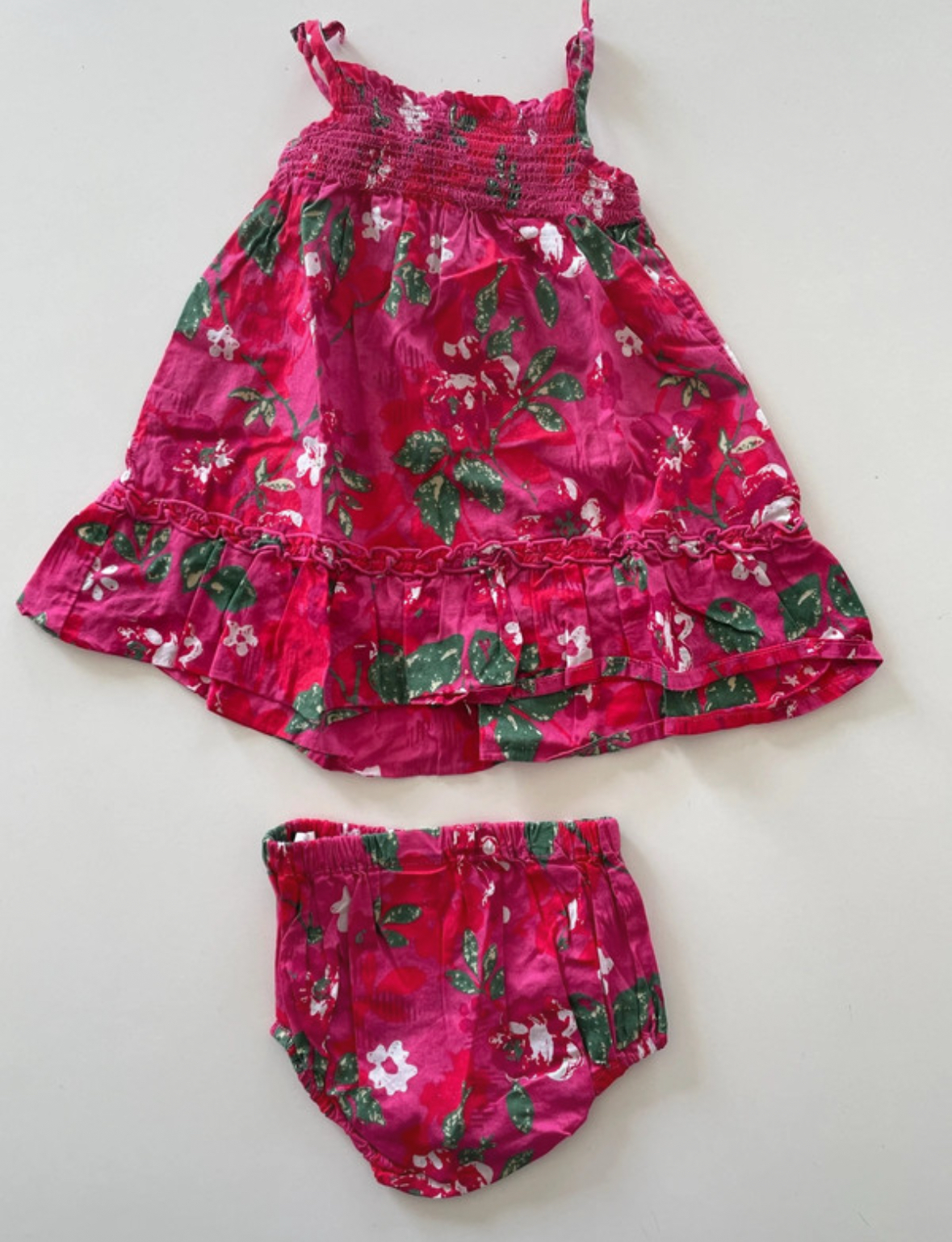 Ensemble robe et culotte fuschia, Sergent Major, 3 mois