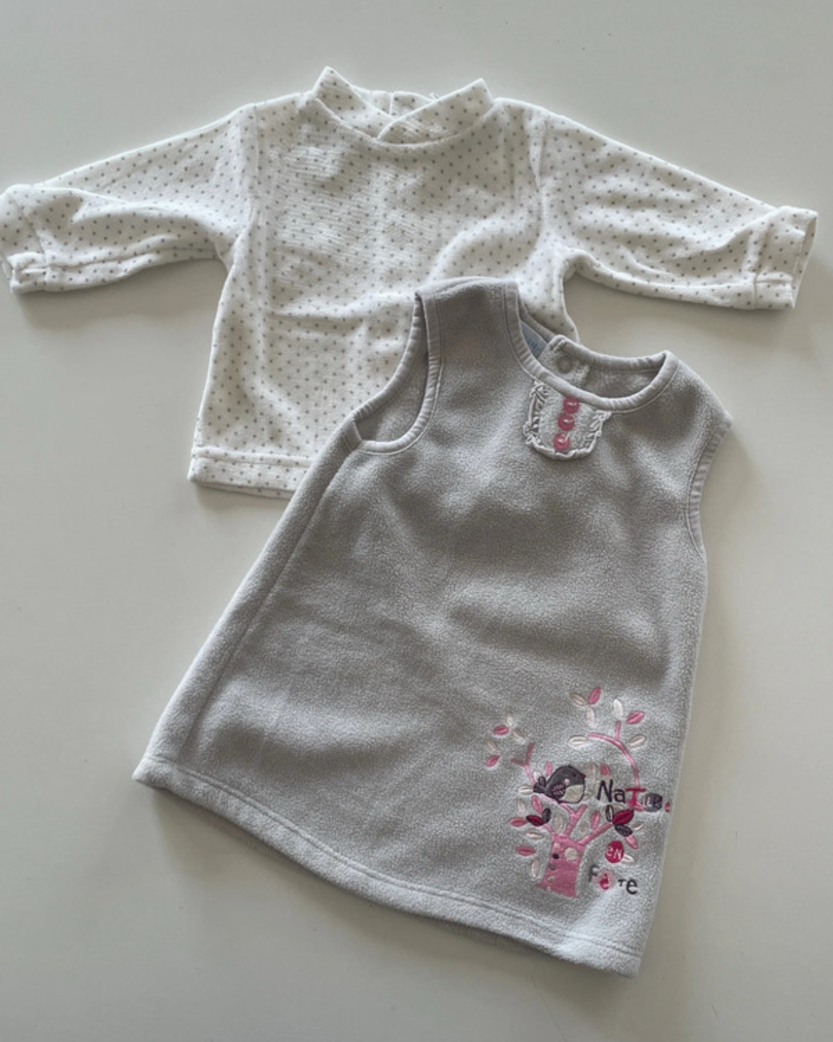 Ensemble robe et sous pull, Tex, 3 mois