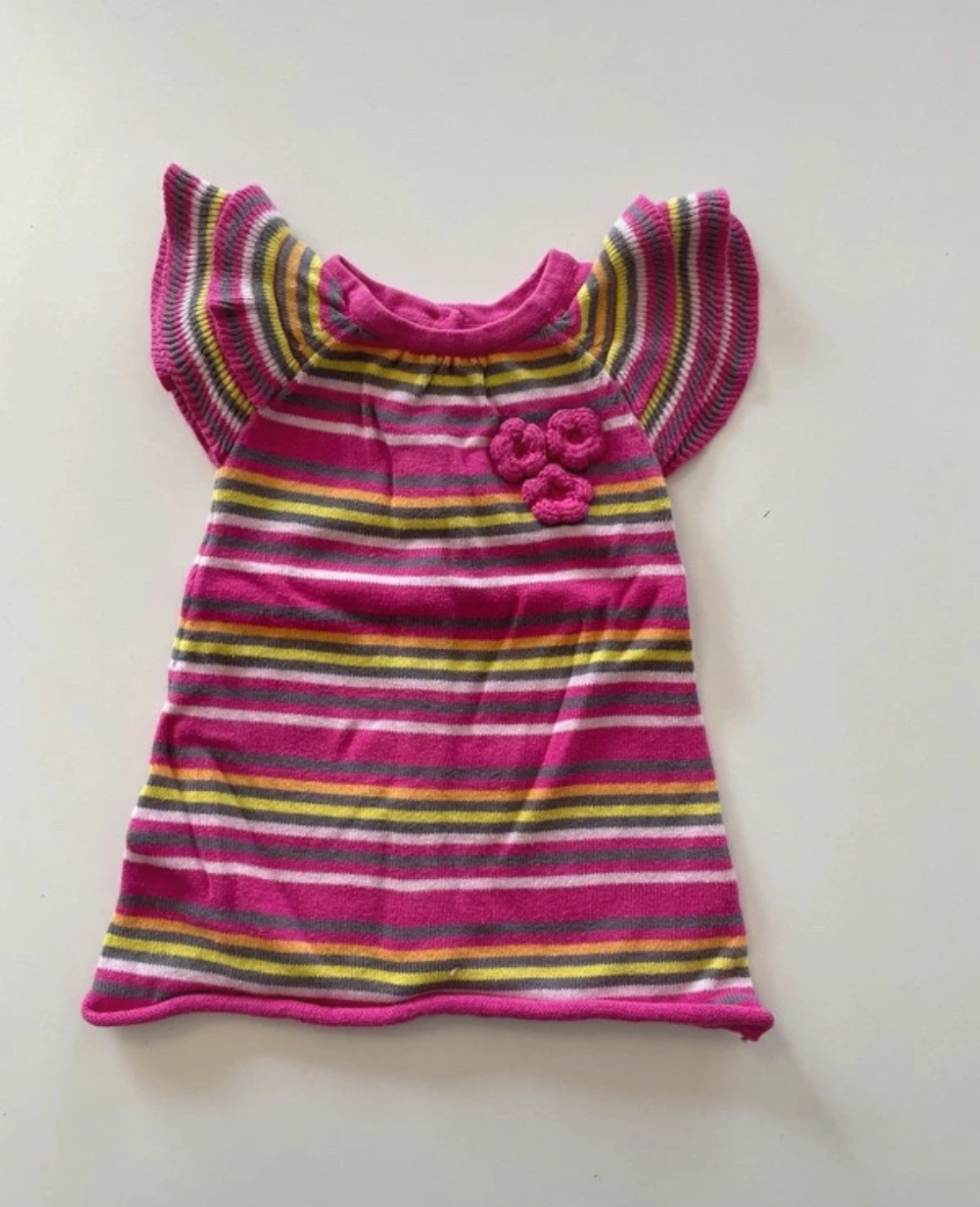 Robe rayé rose et jaune, Orchestra, 1 mois