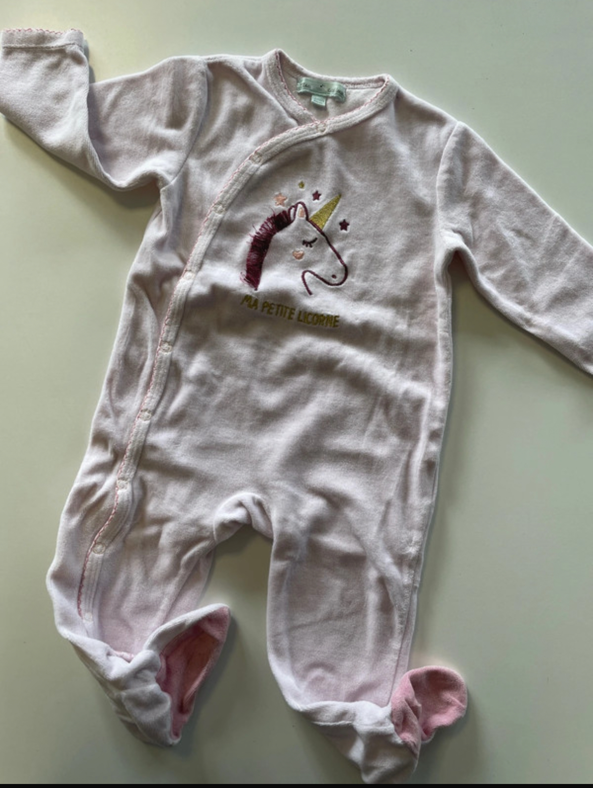 Pyjama rose licorne, Mes petits cailloux, 18 mois