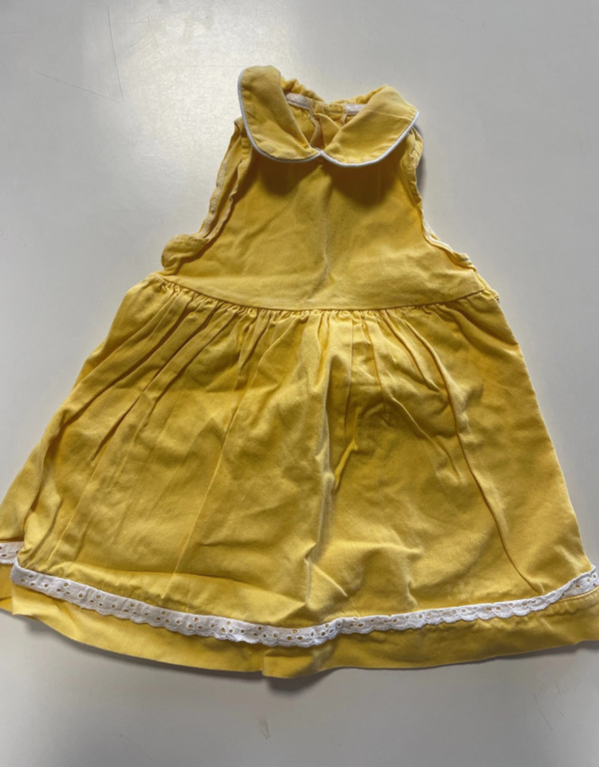 Robe jaune, 100% coton, 18 mois