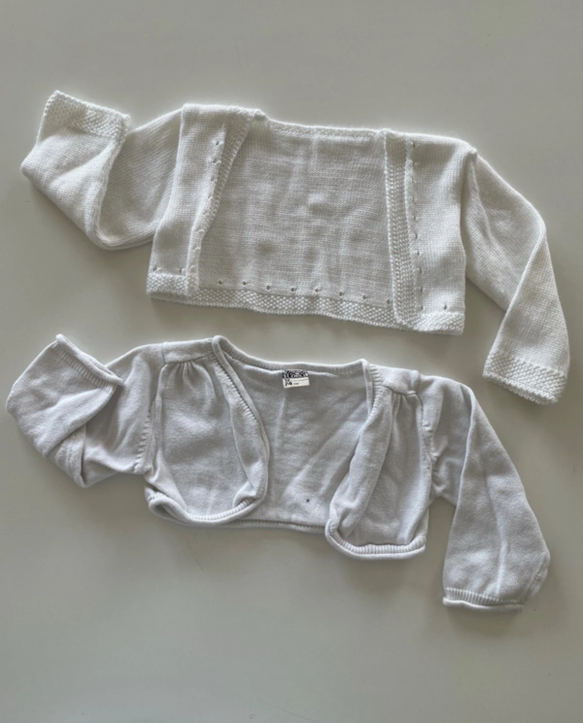 Lot de 2 boléros blancs, Tape à l\'oeil, 12 mois