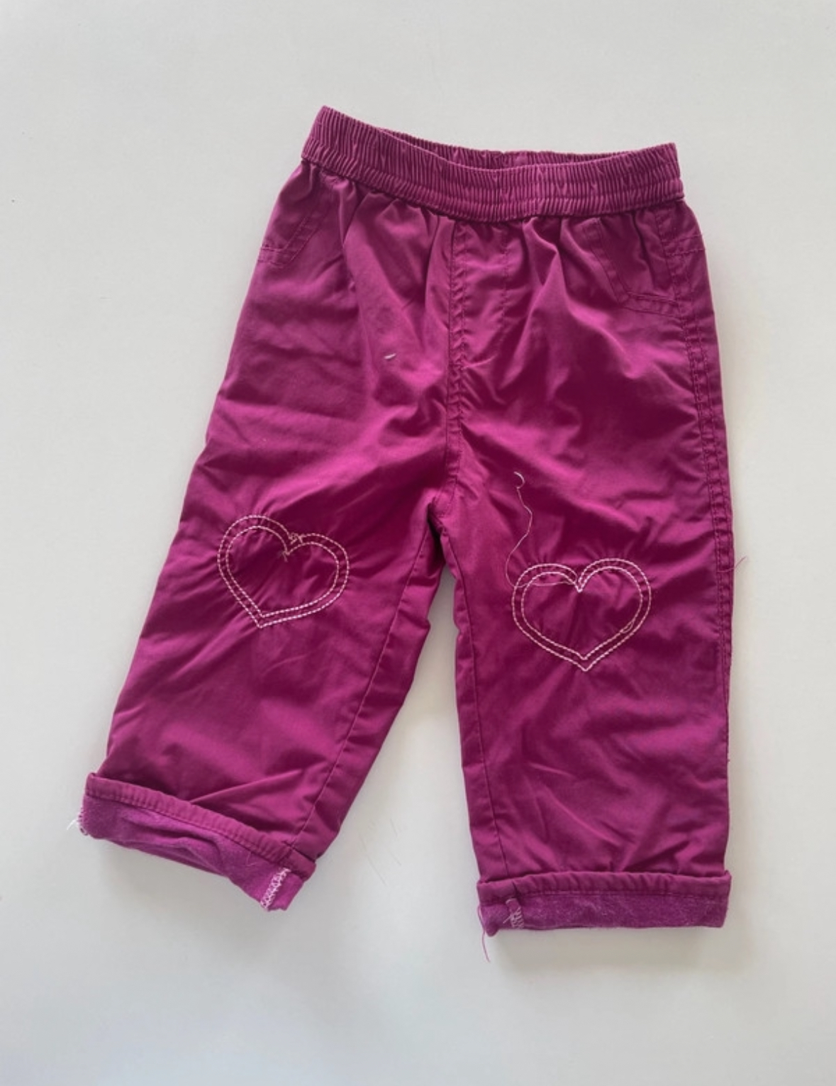 Pantalon rose, coeur, 12 mois