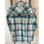ELAS78 CHEMISE A CARREAUX BLANC ET BLEU DOS