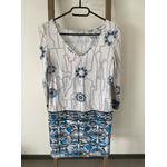 SBOU44 ROBE BLANC ET BLEU EMILIO PUCCI