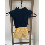 NDAC23 ENSEMBLE GARCON POLO SHORT JAUNE DOS