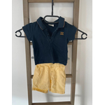 NDAC23 ENSEMBLE GARCON POLO SHORT JAUNE
