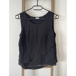MBLA97 TOP NOIR SANS MANCHE EN MOUSSELINE PIMKIE 36