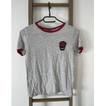 MBLA107 TSHIRT GRIS ET BORDEAUX TETE DE MORT JENNYFER XS