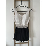 MBLA111 COMBISHORT NOIR ET BLANC EN DENTELLE 36