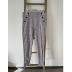 MBLA133 JEGGING A CARREAUX GRIS ET ROSE OKAIDI