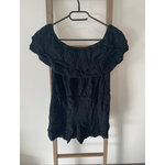 MBLA143 COMBISHORT NOIR COL BATEAU PIMKIE DOS
